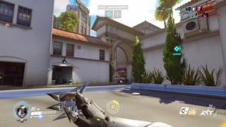 Genji deflects Widowmaker's bullet