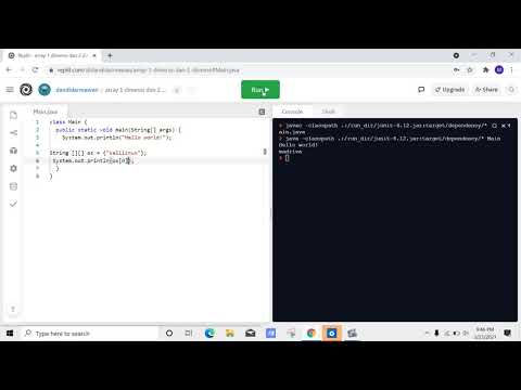 tentang array 1 dimensi dan array 2 dimensi