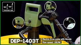 [Dukshin Corp., Ltd.] How to use DEP-1403T Electric Drum pump with Nozzle + Telescopic type