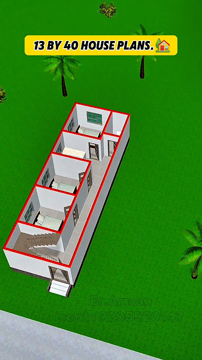 Denah Rumah 13 x 40 Kaki 🥀🥀🥀🥀🥀 #rumah #ErArman