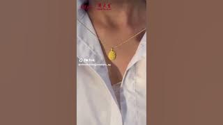 Chow Tai Seng Pure Gold Durian Necklace #gold #jewelry #bracel #necklace #show #jewellery