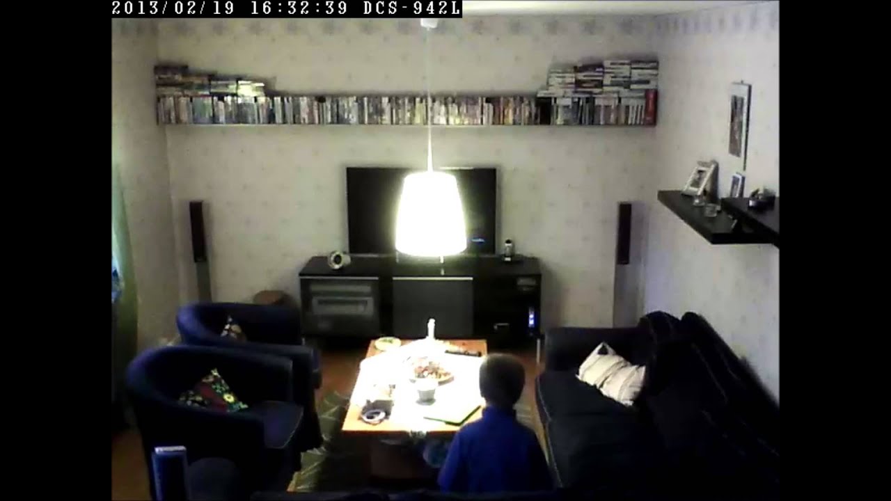 DCS942L indoor camera recording example during normal home conditions (with sound enabled