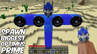 This is a SUPER SECRET WAY TO SPAWN BIGGEST OPTIMUS PRIME TRANSFORMERS in Minecraft TITAN