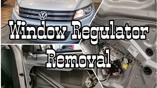 How to Remove Front Window Regulator on a WV Tiguan 2014.