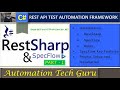 REST API Testing Automation Framework | RestSharp & SpecFlow using C# | Visual Studio 2022 | PART 1
