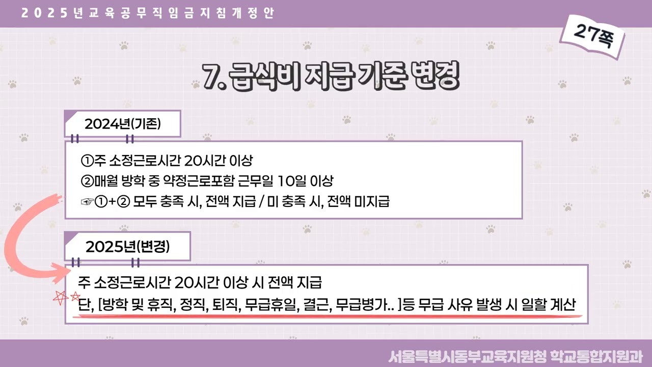 ★2025년 교육공무직원 임금지침 개정사항 영상