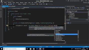 C# Tutorial: Message Box