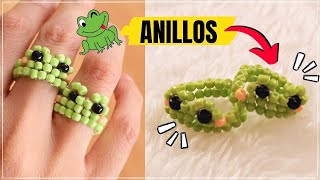 DIY 🐸 FROG RING with BEADS 🐸 step by step ✨ | DIY FROG RING | AESTHETIC RINGS