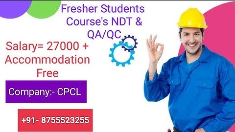 Looking for a Job Join Our NDT level ii & QA /QC Training course with 100 % Job Placement Guarantee.