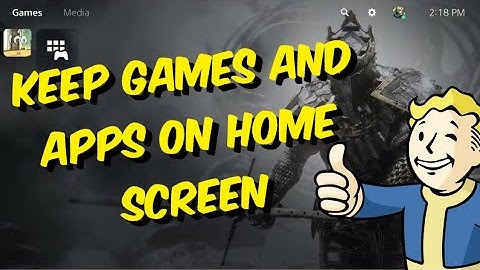 How To Keep Games & Apps On Home Screen on PS5