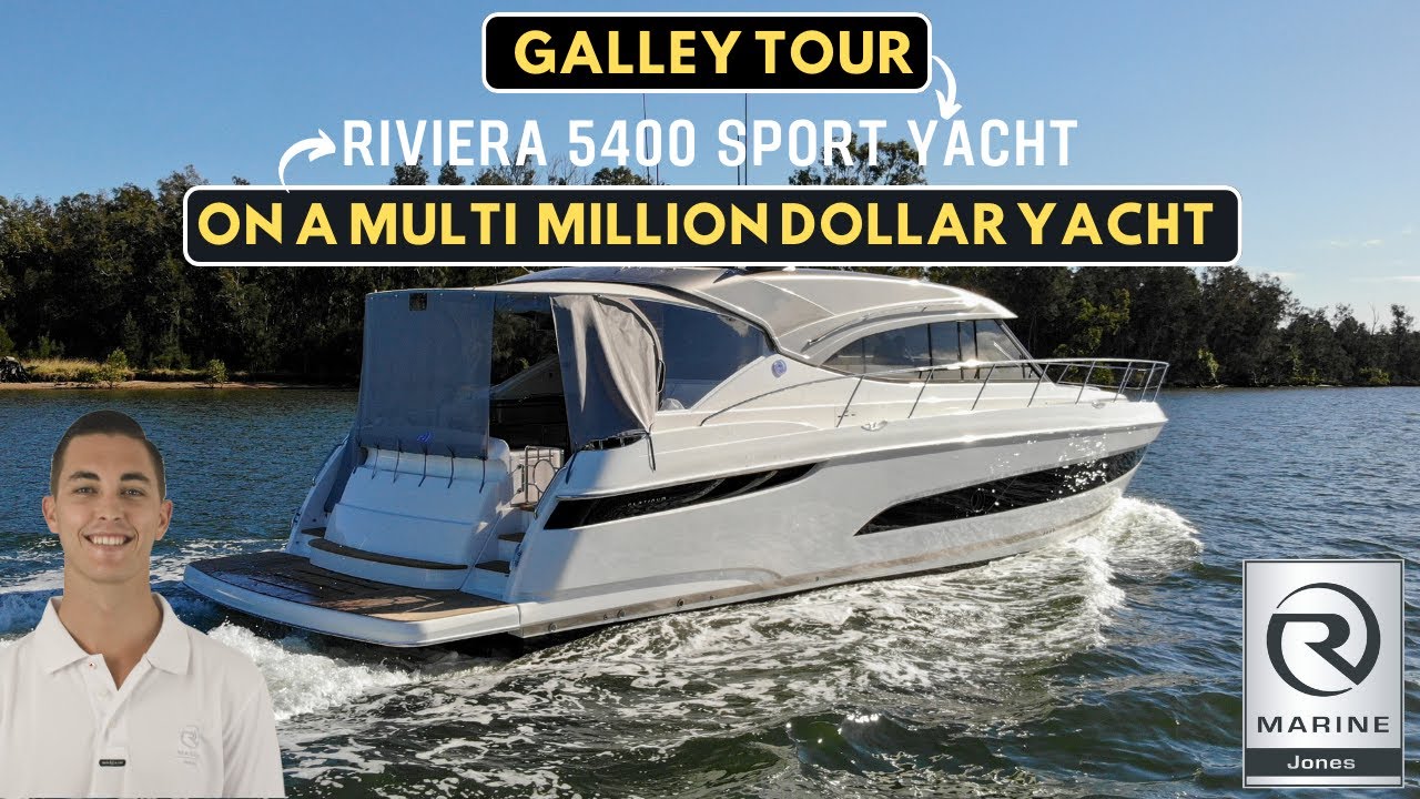 Galley (or kitchen) tour on a multi-million dollar yacht.