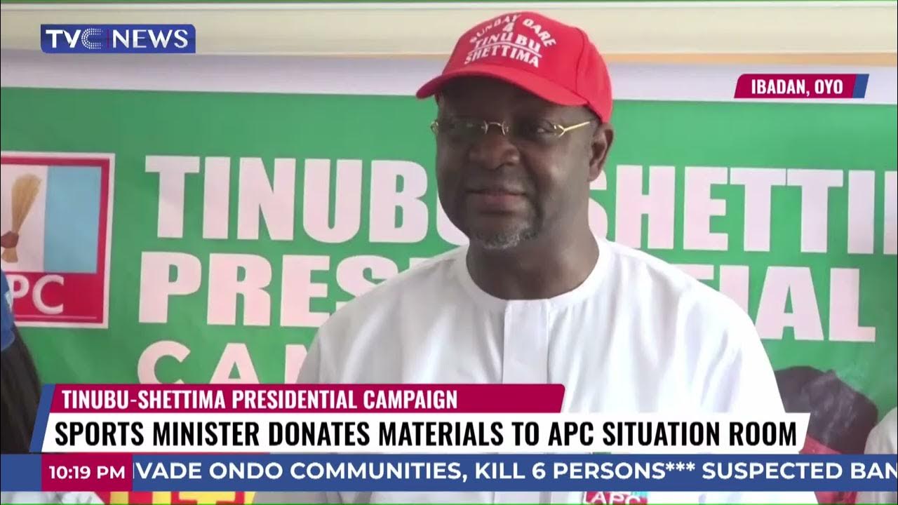 Sports Minister Donates Materials to APC Situation Room in Ibadan, Oyo State