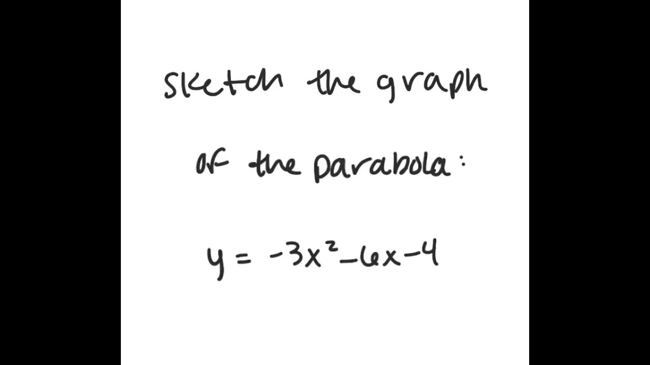 Parabolas Graph The Parabola Y 3x 2 6x 4 YouTube