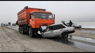 Два человека погибли в ДТП с Камазом в Курской области видео