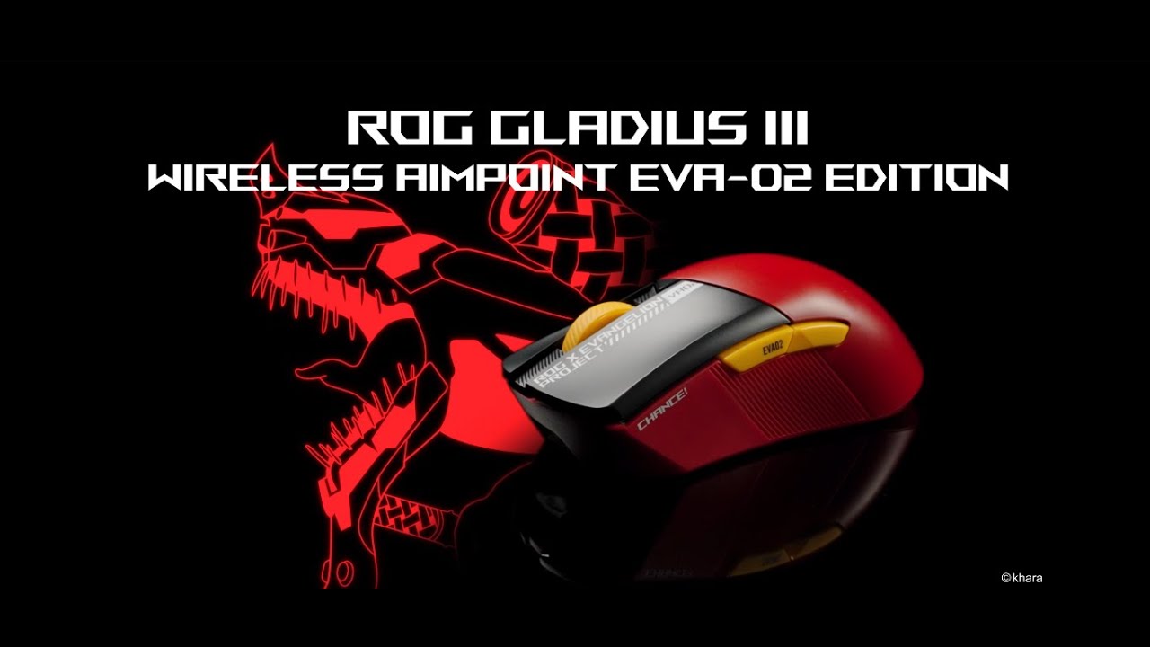 マウス・トラックボール ROG Gladius III Wireless EVA-02 Edition ASUS Evangelion Gaming Mouse ROG Gladius III Wireless AimPoint EVA