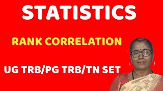RANK CORRELATION -STATISTICS-UG TRB-MATHS -ONLINE CLASS #ugtrb #ugtrbmaths #ugtrb2026 #statistics 