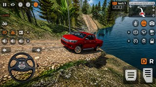 Toyota Hilux Revo Modified Car in Off road Driving | Bus simulator indonesia game | Bussid mod #high