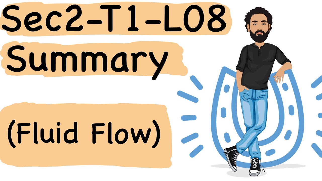 الدرس فى كلمتين | تانيه ثانوى فيزياء لغات  (L08 : Fluid Flow)
