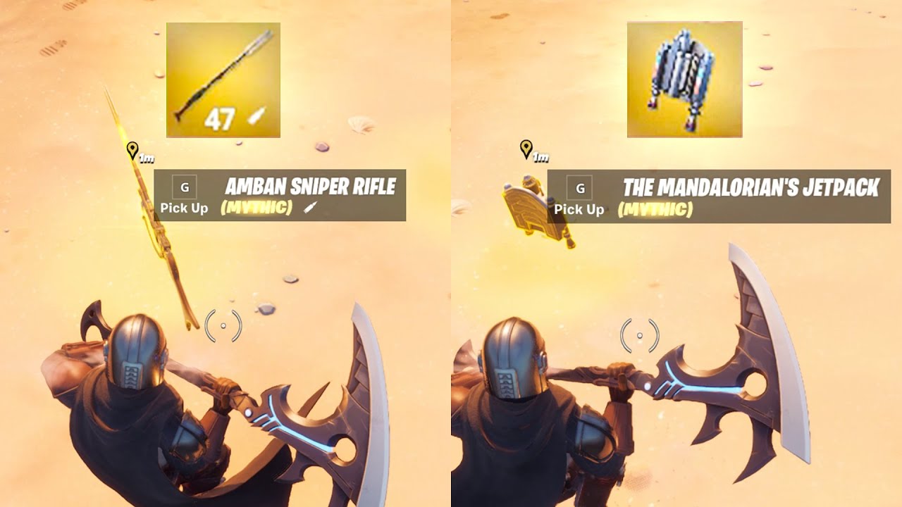 NEW Mandalorian Boss & Amban Sniper Rifle Mythic Weapon Location in Fortnite Chapter 2 Season 5