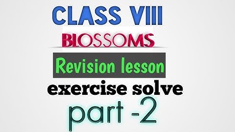 Class VIII||Revision lesson exercise solve||part 2