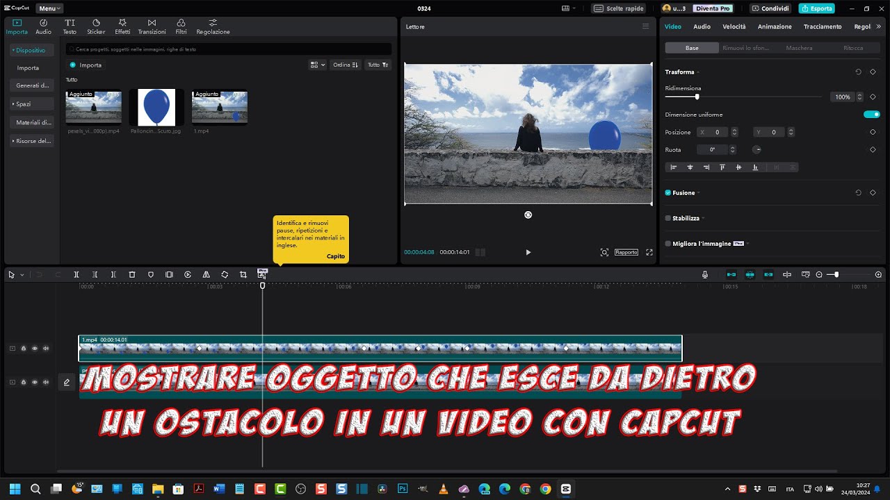 Come mostrare un oggetto che esce da dietro un ostacolo in un video con ...
