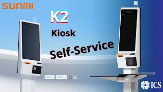 SUNMI K2 Self Service POS Kiosk 24", NFC, GMS, Android with printer and scanner