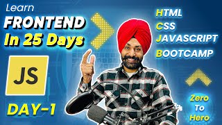 Day 1 - Into with HTML CSS JavaScript Bootstrap | Start FrontEnd Development using VSCode | Hindi