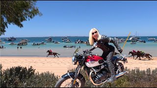A Hot Motorbike Ride To A Beach Horse Race