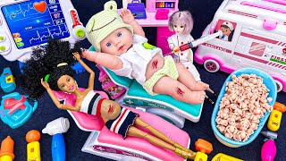 [❤️Cutie toys❤️] Satisfying with Miniature Boys Ambulance Doctor Set Toys, First Aid Training ASMR