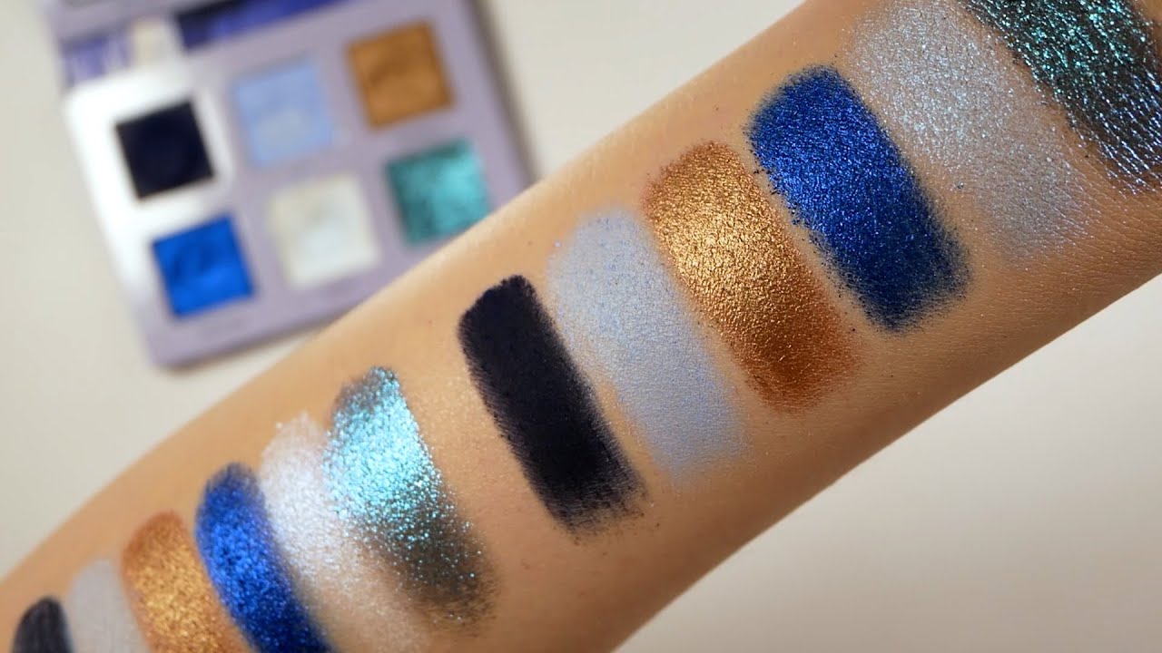NABLA Cutie Palette Midnight Live Swatches
