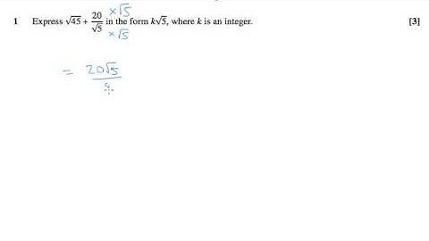 AS Pure Maths - Surds/Indices OCR C1 January 2009 q1