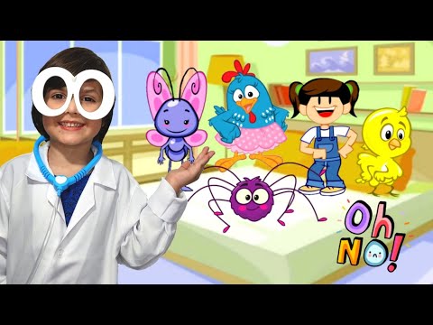 Galinha Pintadinha em Five Little Monkeys Song por Nicole e Noah - Música Infantil
