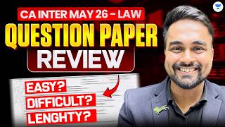 LAW paper Review | May 2026 Exams | CA CS Shantam Gupta