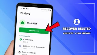 How to recover deleted contacts and call history 