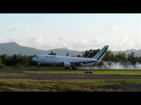 This is a video done by me. First time for me to see an Air italy Boeing 767 in Martinique. The volcano, on an island in the north of Guadeloupe, has erupted and there are rains of ash there, so all the planes for Guadeloupe are going to Martinique. A good thing for me haha ! There are more trafic at TFFF ! All the spotters were here this day. Corsair is from paris Orly ( LFPO), Canjet from Montreal, Air Italy from Rome, and Air caraibes from LFPO too. During the afternoon , there were: -2 Boeing 747-400 CorsairFly -1 Boeing 737-800 Canjet -1 Boeing 767-200 Air Italy -1 Airbus A330-300 Air Caraibes -1 Airbus A320 Air France During the night, there were: -3 Boeing 777-300ER Air France -1 Boeing 747-400 Air France -1 Boeing 767-300 Air italy -1 Airbus A330-300 Air Caraibes -1 Boeing 767-300 Neos -1 Airbus A320 Air France -1 Airbus A310 RÃ©publique FranÃ§aise It was a great day !!!! If you want to look at all the photographs, please go on this website, it's the official website of the caribbean aviation ( French island, St maarten ect...). Link: www.antillesspotting.com Link for seeing the last uploads: www.antillesspotting.com Enjoy!! (February 12th, 2010)