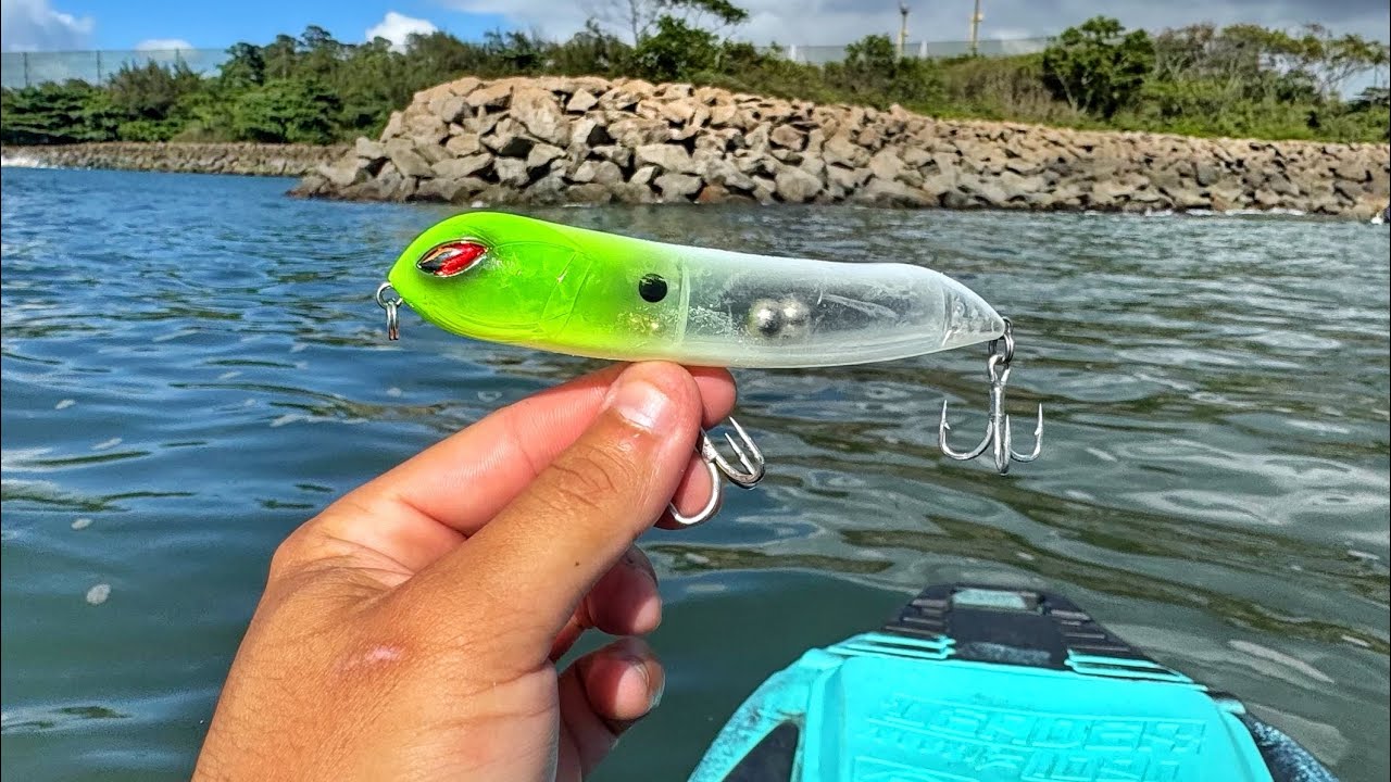 ESSA ISCA FOI DEVORADA NAS PEDRAS DO MAR!!! Pesca de Caiaque. 