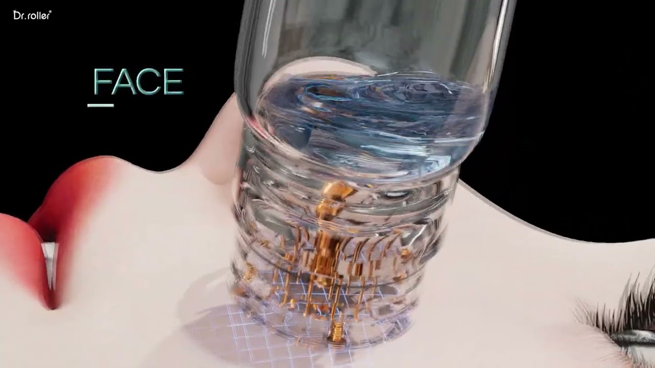 Dr. roller Hydra Needle Facial Microneedling Derma Stamp 20Pins With 5ml Ampoule