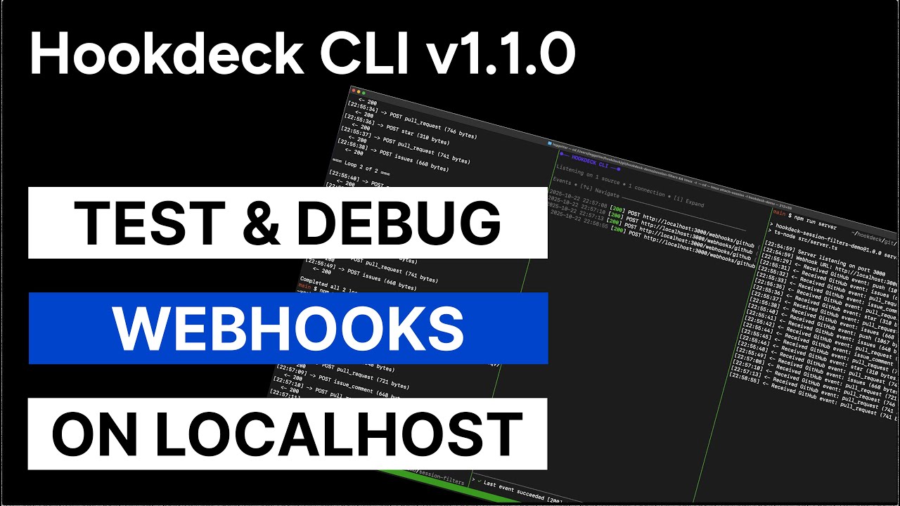 Test and Debug Localhost Webhooks with the Hookdeck CLI (v1.1) - YouTube