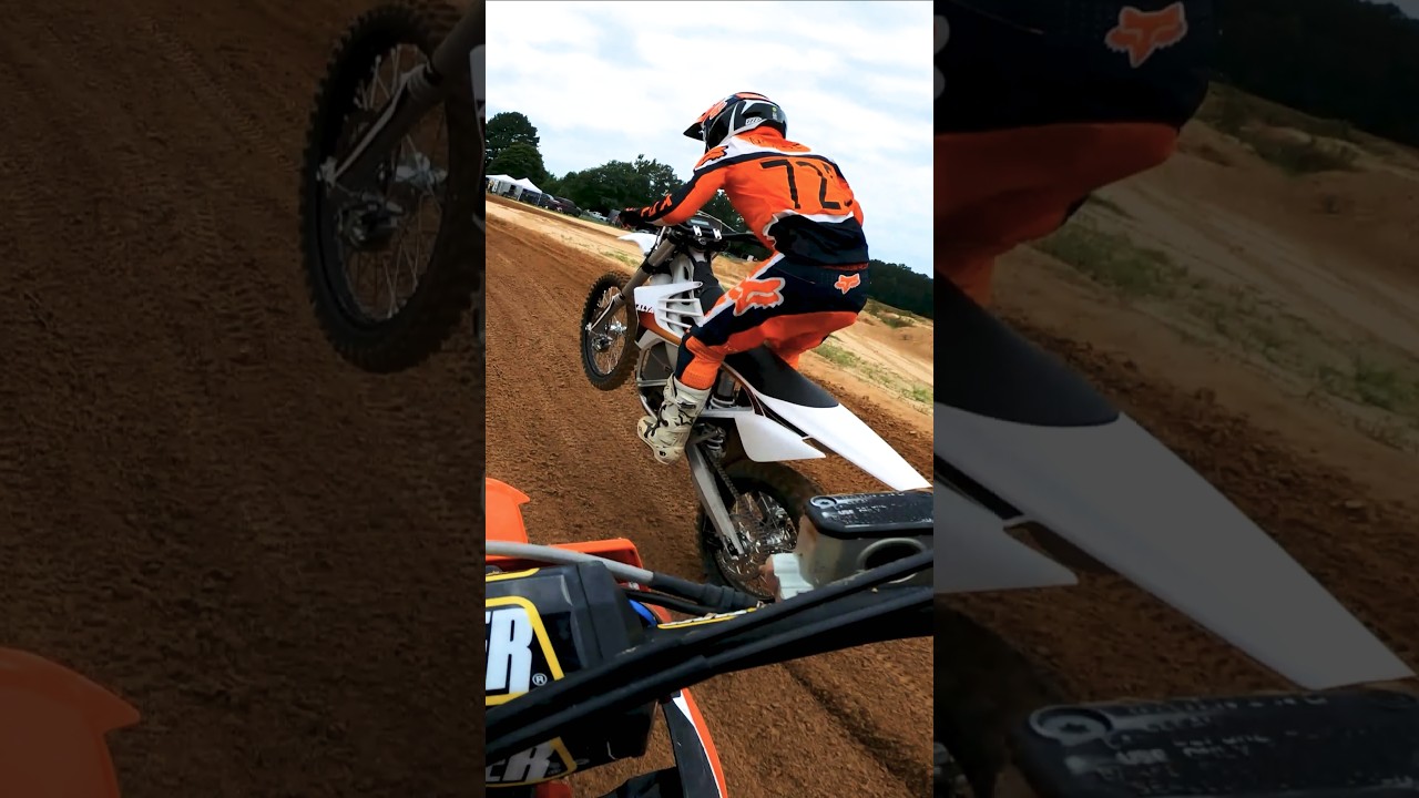 electric dual sport bike on the moto track