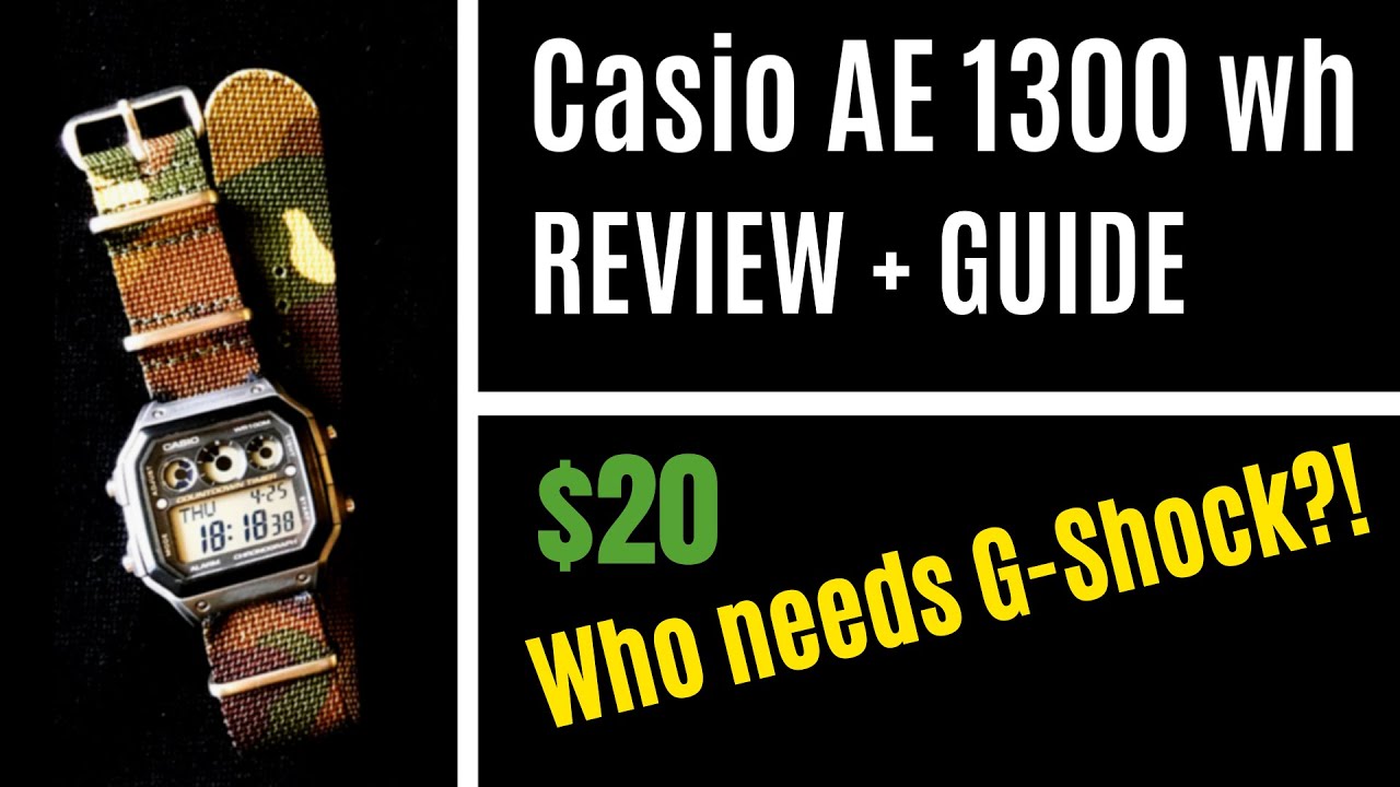 Casio AE-1300WH Full Review + Manual / Function Guide! Do you even need a  G-Shock? - YouTube