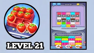 Fruit Flow Color Sort Level 21 Gameplay Solution
