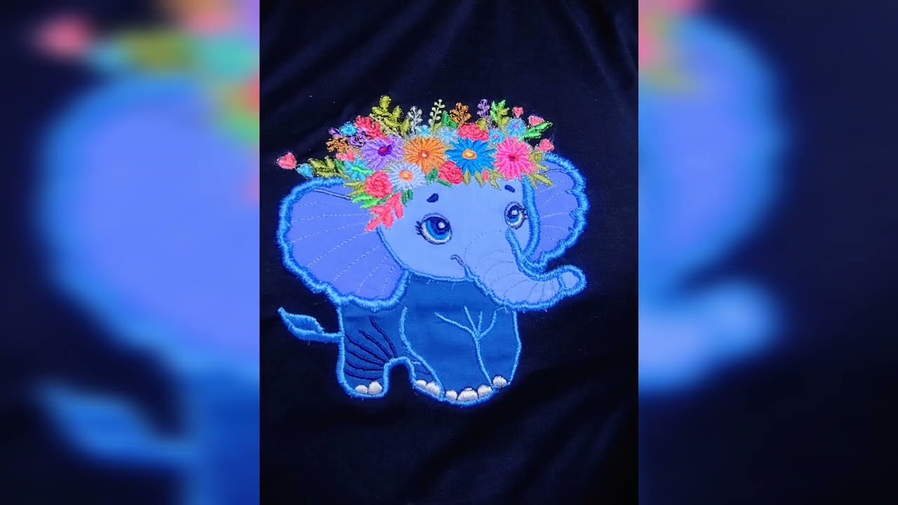 Cómo bordar en máquina un aplique de elefante
