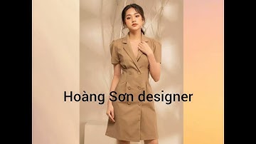 dạy cắt may cơ bản: hướng dẫn cách cắt váy liền thân cổ 2 ve|váy cổ hai ve, Hoàng Sơn designer