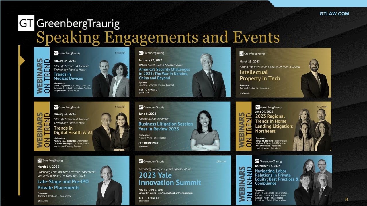 Greenberg Traurig Boston Office 2023 Year-In-Review