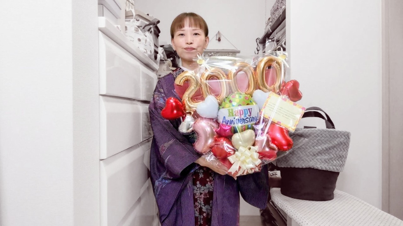 今日の着物2000回目。これにて最終回。長い間応援ありがとうございました