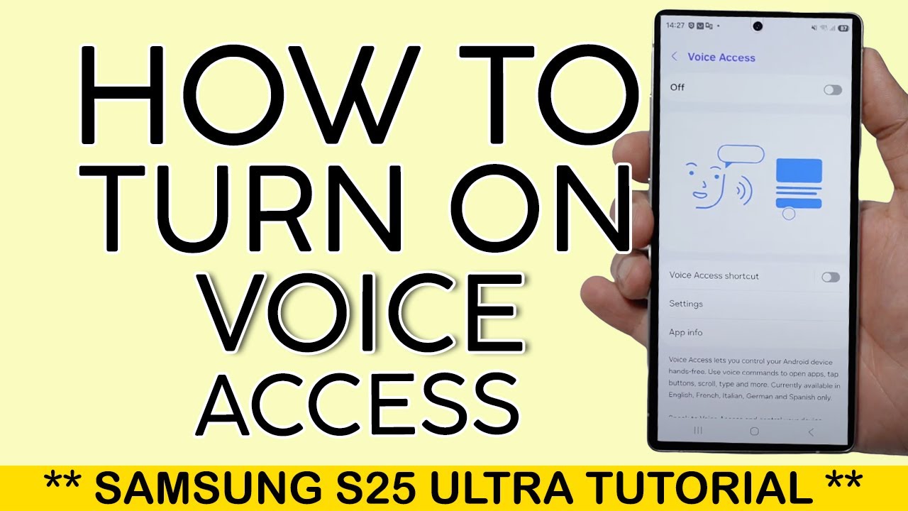 How to Turn on Voice Access on Samsung S25 Ultra 2025 - YouTube