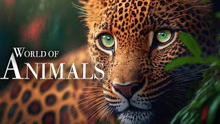 Animals of the World 4K  Wonderful wildlife movie with soothing music