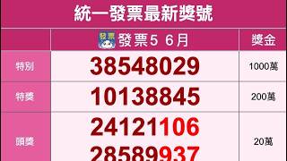 最新！05 06月統一發票中獎號碼（2026年）