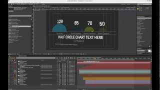 Infographics After Effects Template- Half Circle Chart tutorial