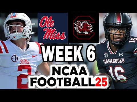 WATCH: Ole Miss at South Carolina – Week 6 Simulation (2024 Rosters for NCAA 14)